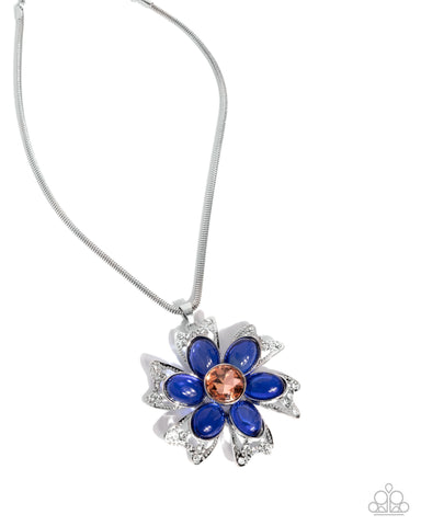 COMING SOON Paparazzi Floral Figurehead - Blue Necklace