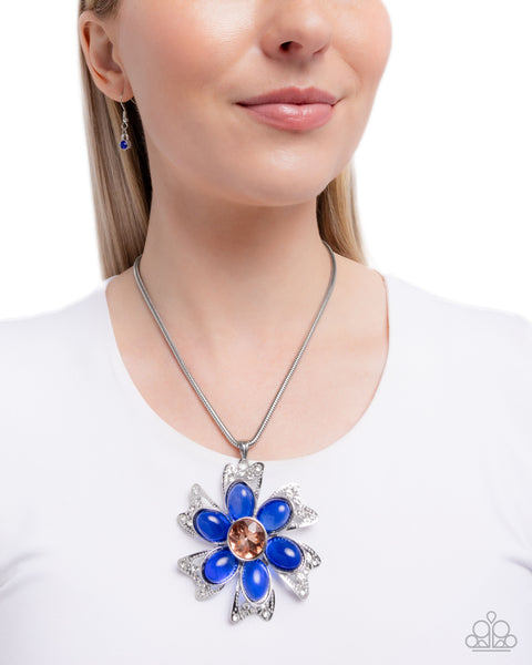 COMING SOON Paparazzi Floral Figurehead - Blue Necklace