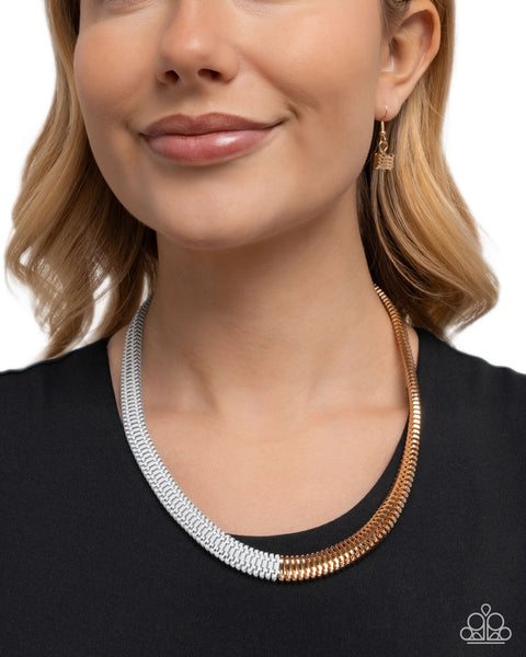 COMING SOON Paparazzi Dynamic Duality - White Necklace