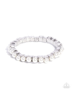 Paparazzi Principal Pearls - White Bracelet