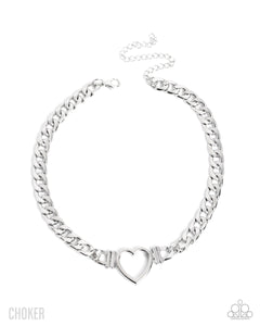 COMING SOON Paparazzi 
Heartfelt Hunch Silver Choker Necklace