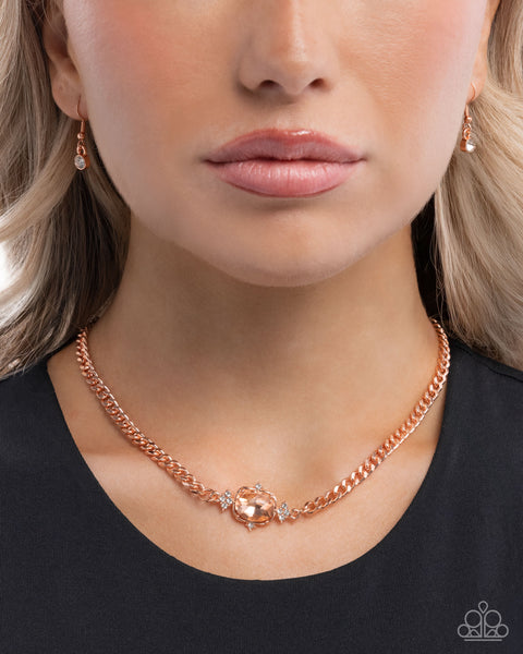 Paparazzi Majestic Memory - Shiny Copper Necklace