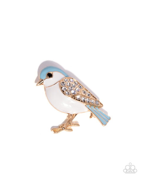 COMING SOON Paparazzi Beneficial Bird - Blue Brooch