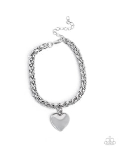 Dancing Damsel - Silver Heart Bracelet