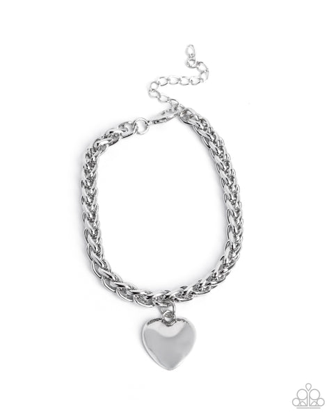 Dancing Damsel - Silver Heart Bracelet