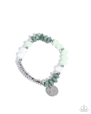 COMING SOON Paparazzi Handcrafted Hope - Green Bracelet