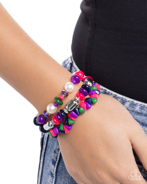 COMING SOON Paparazzi Stirring Stack - Purple Bracelet