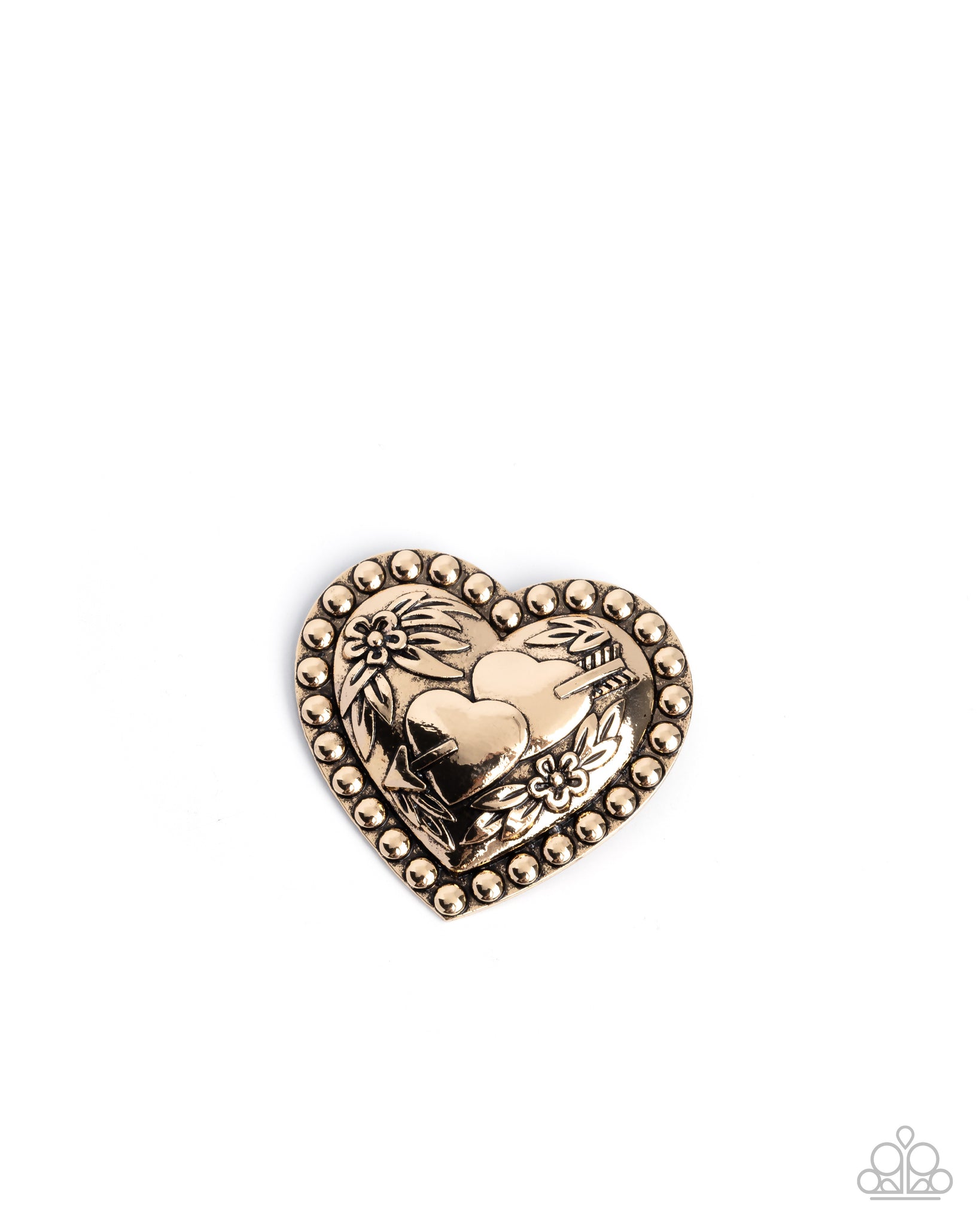 A Breath of Fresh Romance - Gold Brooch