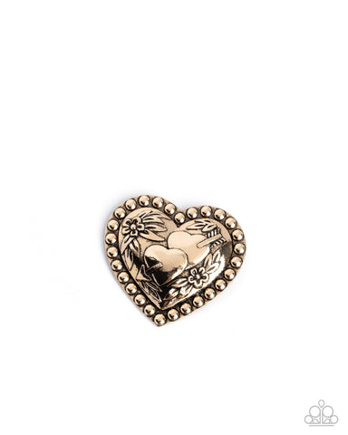 A Breath of Fresh Romance - Gold Brooch