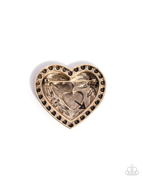 A Breath of Fresh Romance - Gold Brooch