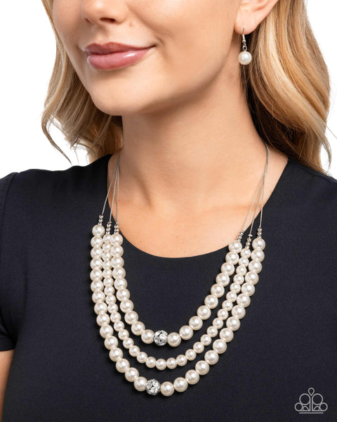 COMING SOON Paparazzi 
Polished Placing Pearl - White Necklace