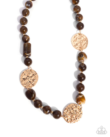 Paparazzi Contemplative Chic - Brown Necklace