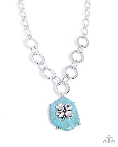 COMING SOON Paparazzi  
Clover Collection - Blue Necklace