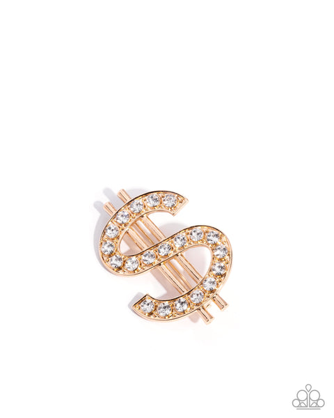 Paparazzi Raking in the Bling - Gold Brooch