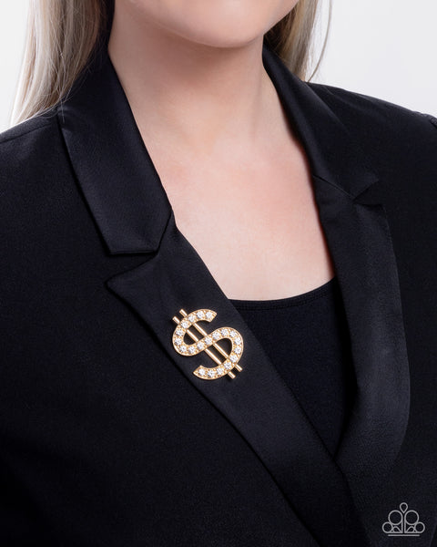 Paparazzi Raking in the Bling - Gold Brooch