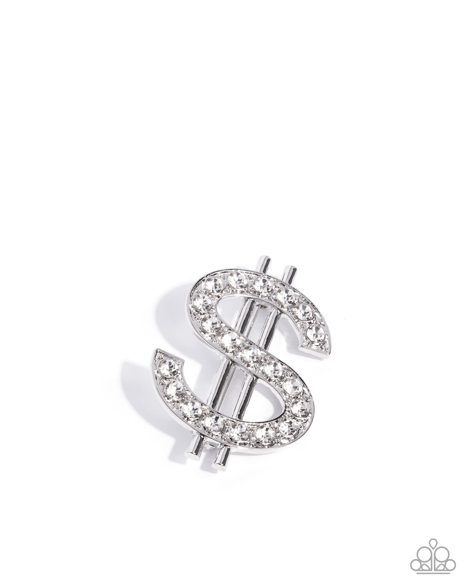 Paparazzi Raking in the Bling - White Brooch