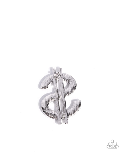 Paparazzi Raking in the Bling - White Brooch