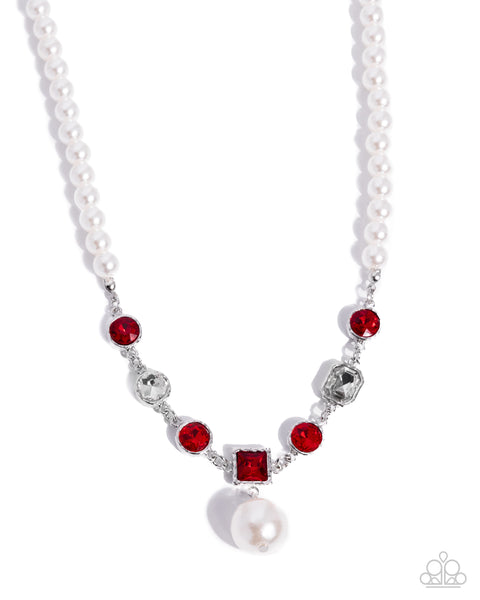 COMING SOON Paparazzi Polished Palace - Pearl Red Necklace