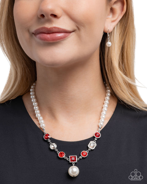 COMING SOON Paparazzi Polished Palace - Pearl Red Necklace