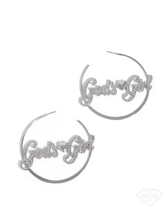 COMING SOON Paparazzi Shine with Purpose - White Hoop Earrings