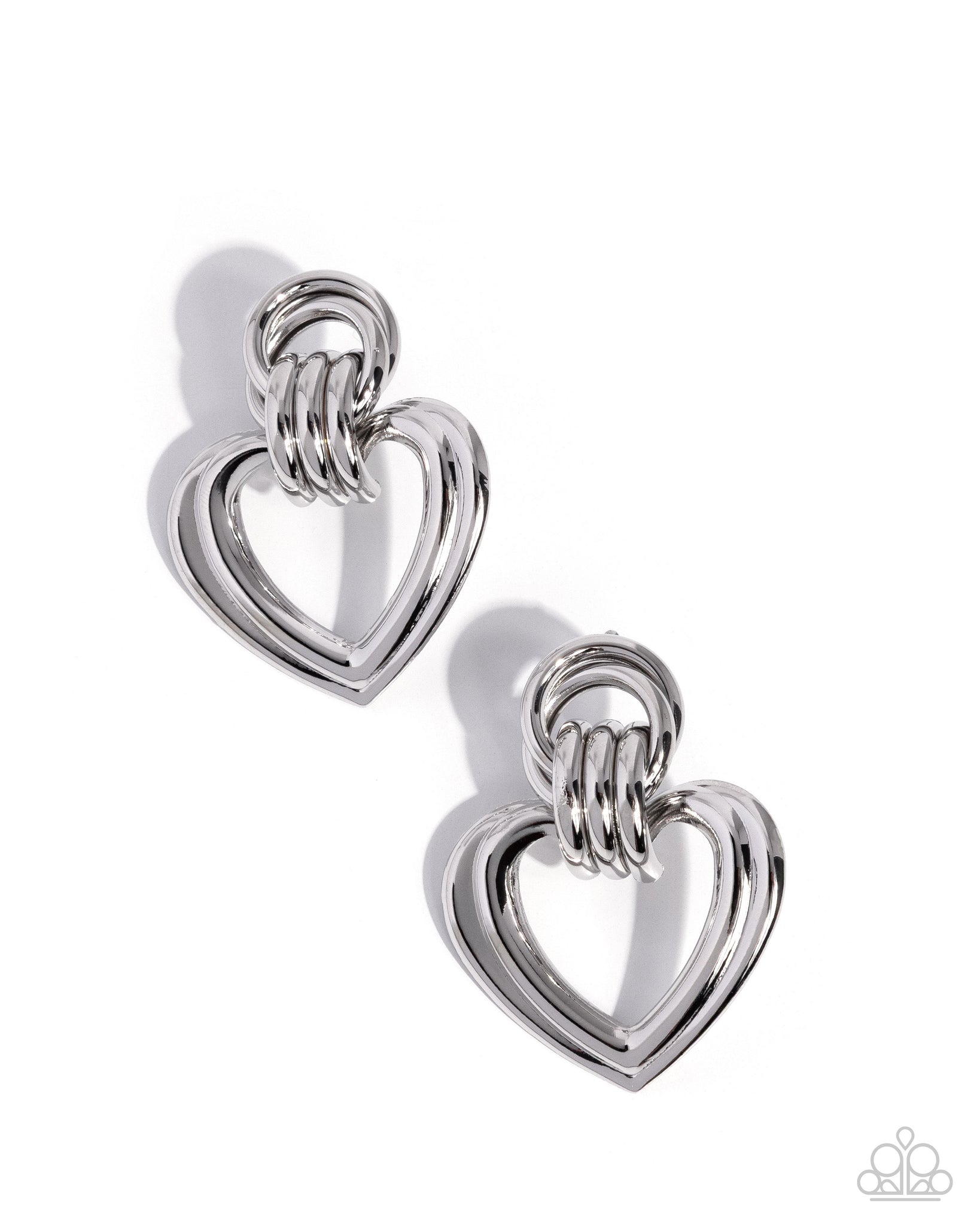 COMING SOON PAPARAZZI Constant Calm - Silver Heart Earrings