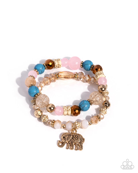 Paparazzi Wise Whimsy - Pink Elephant Bracelet