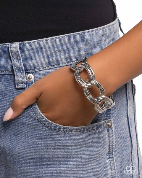 Weathered Workday Bracelet Silver