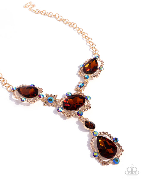 Paparazzi Fancy Formula - Brown Necklace