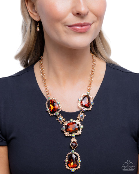 Paparazzi Fancy Formula - Brown Necklace