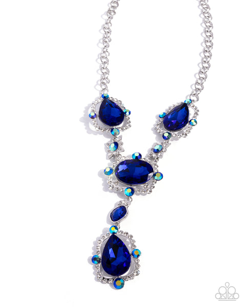 COMING SOON Paparazzi Fancy Formula - Iridescent Blue Necklace