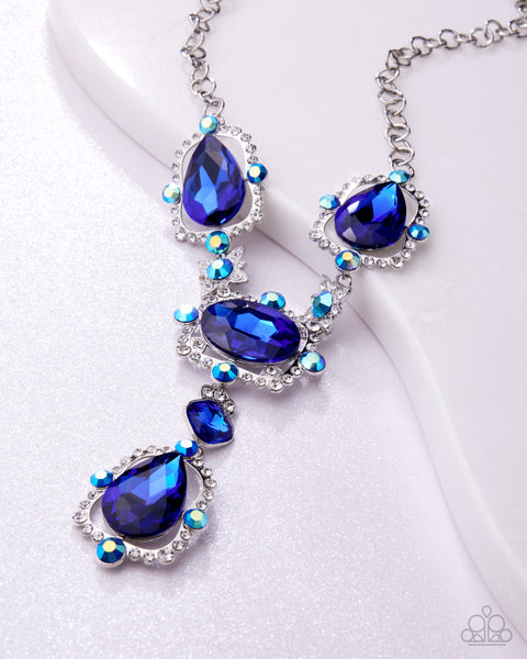 COMING SOON Paparazzi Fancy Formula - Iridescent Blue Necklace