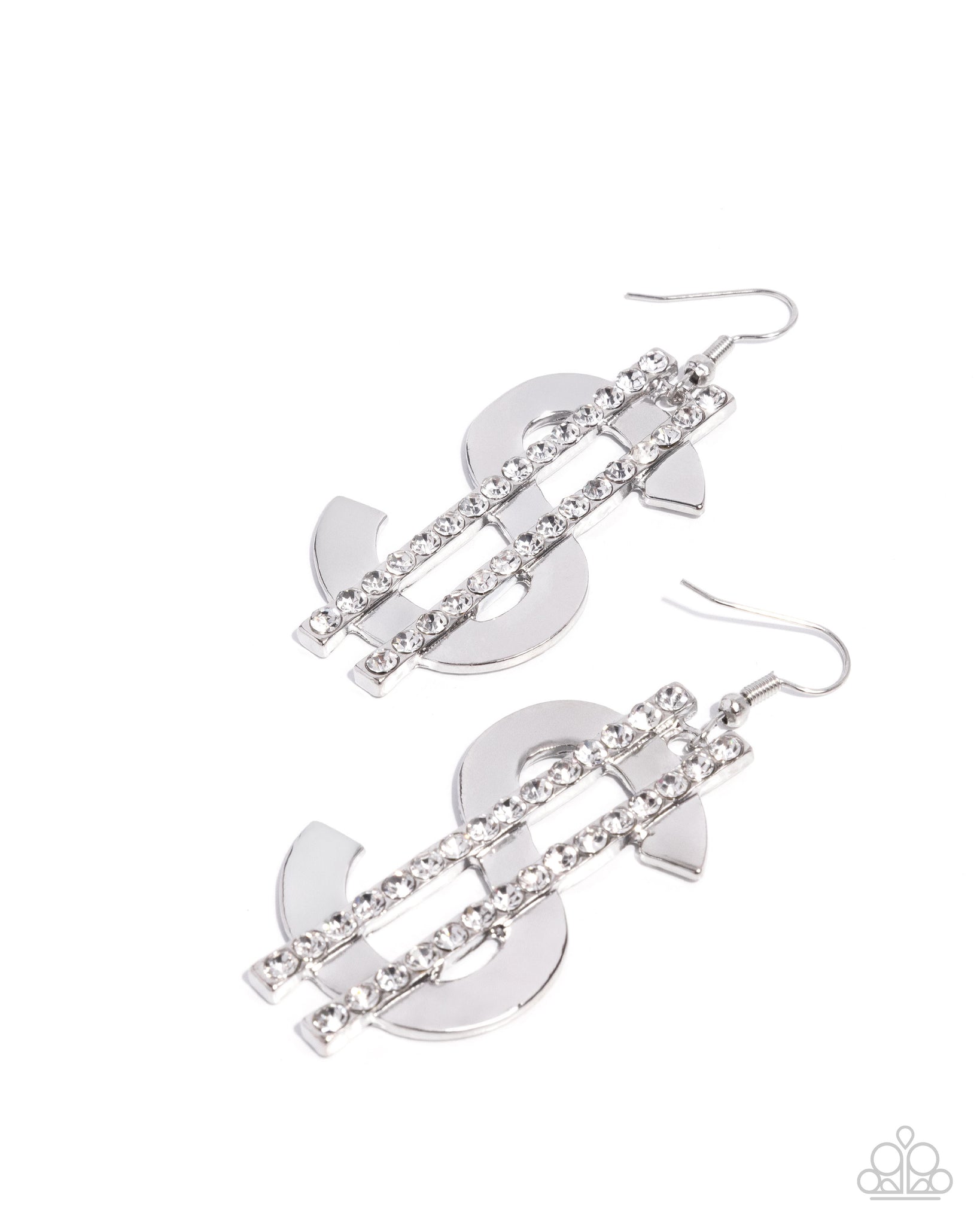 COMING SOON Paparazzi Magnate Moment - White Earrings