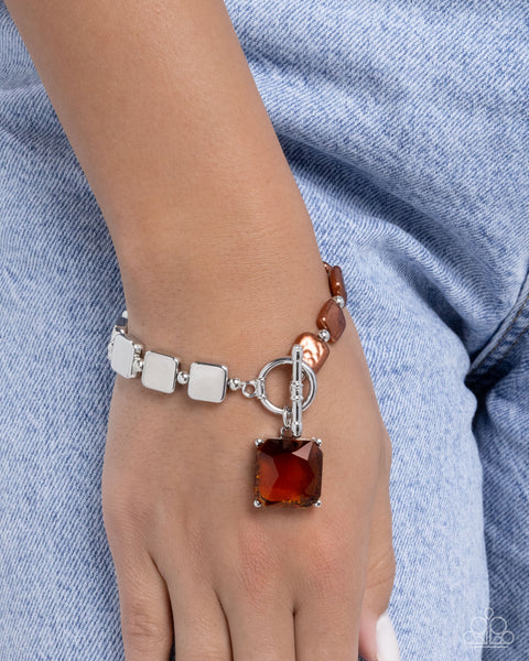 COMING SOON Paparazzi Mismatched Season - Brown Toggle Bracelet
