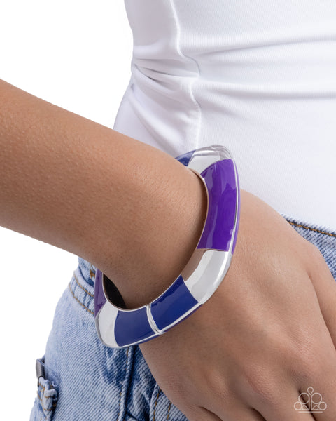 COMING SOON Paparazzi 
Painted Perfection - Purple Hinged Bracelet