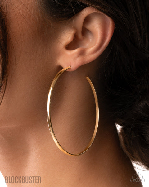 COMING SOON Paparazzi 
Basic Bombshell - Gold Hoop Earrings