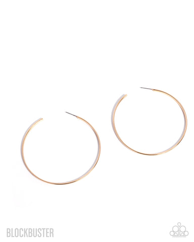COMING SOON Paparazzi 
Basic Bombshell - Gold Hoop Earrings