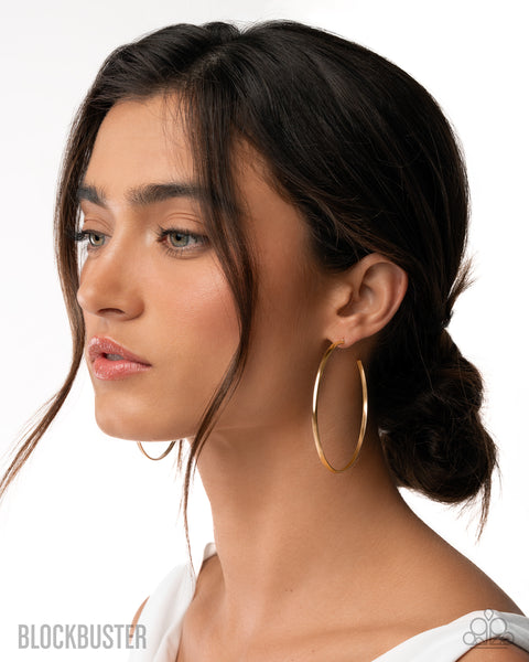 COMING SOON Paparazzi 
Basic Bombshell - Gold Hoop Earrings