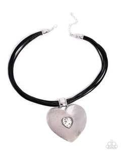 COMING SOON Paparazzi 
Galentines Day - Black Heart Necklace