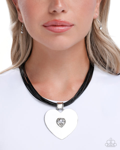 COMING SOON Paparazzi 
Galentines Day - Black Heart Necklace