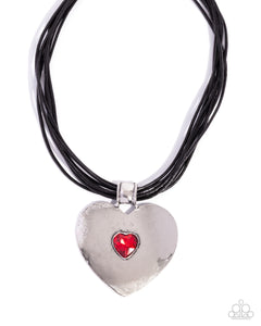 COMING SOON Paparazzi Galentines Day - Red Heart Necklace