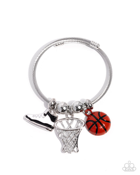Paparazzi Full Court Advantage - Orange Charm Bracelet