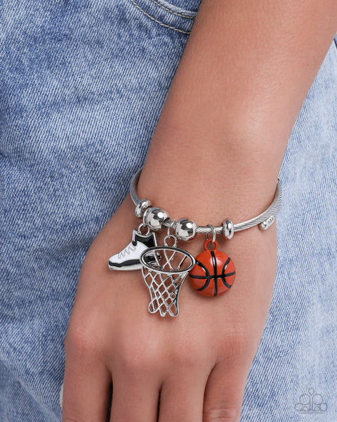 Paparazzi Full Court Advantage - Orange Charm Bracelet