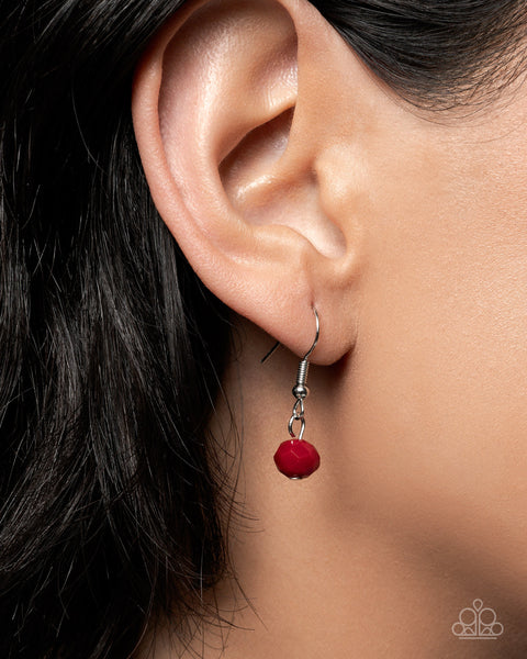 COMING SOON Paparazzi Teardrop Tale - Red Toggle Necklace