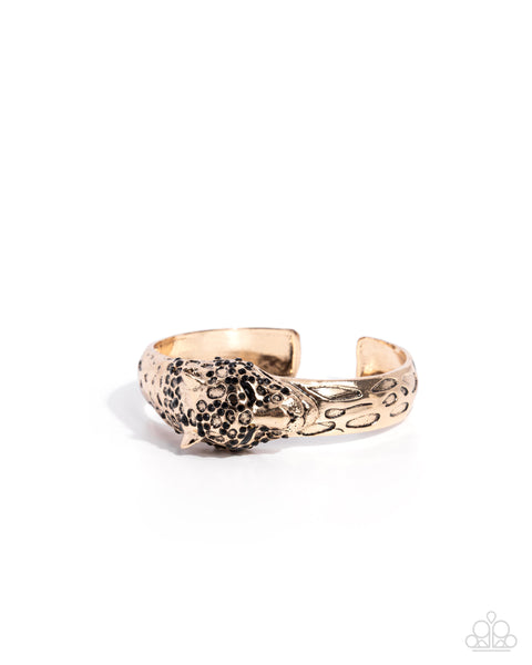Paparazzi Cheetah Chapter - Gold Cuff Bracelet