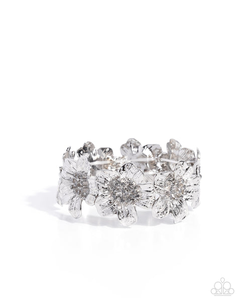 COMING SOON Paparazzi 
Flower Expo - Silver Bracelet