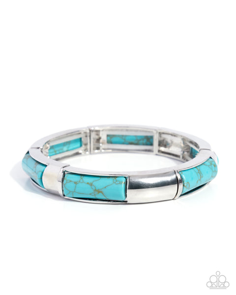 COMING SOON Paparazzi Memorable Marbling -  Blue Bracelet