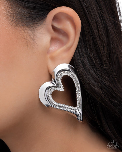 Paparazzi WE Cupid Chic - White Earrings