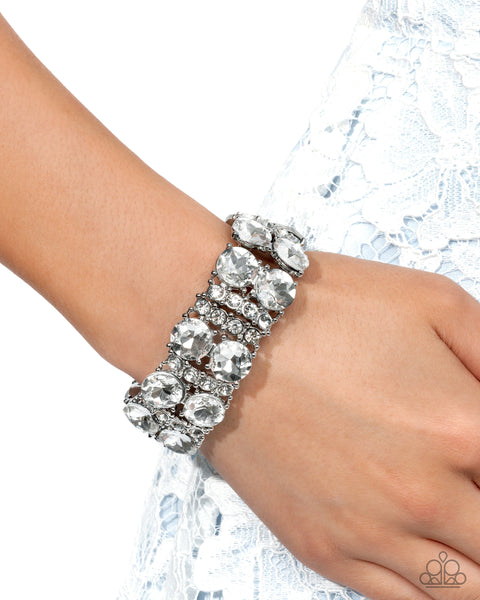 COMING SOON Paparazzi Exact Elegance - White Bracelet