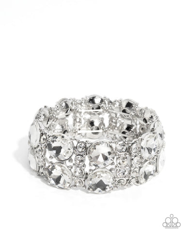 COMING SOON Paparazzi Exact Elegance - White Bracelet