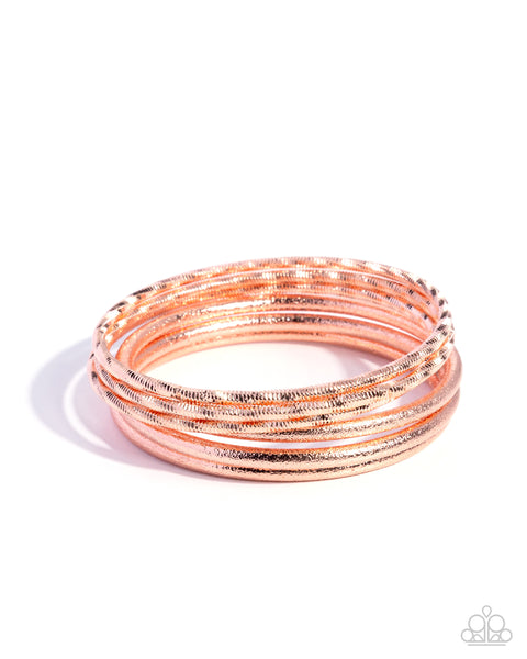 COMING SOON Paparazzi Dusted Delight - Copper Bangle Bracelet